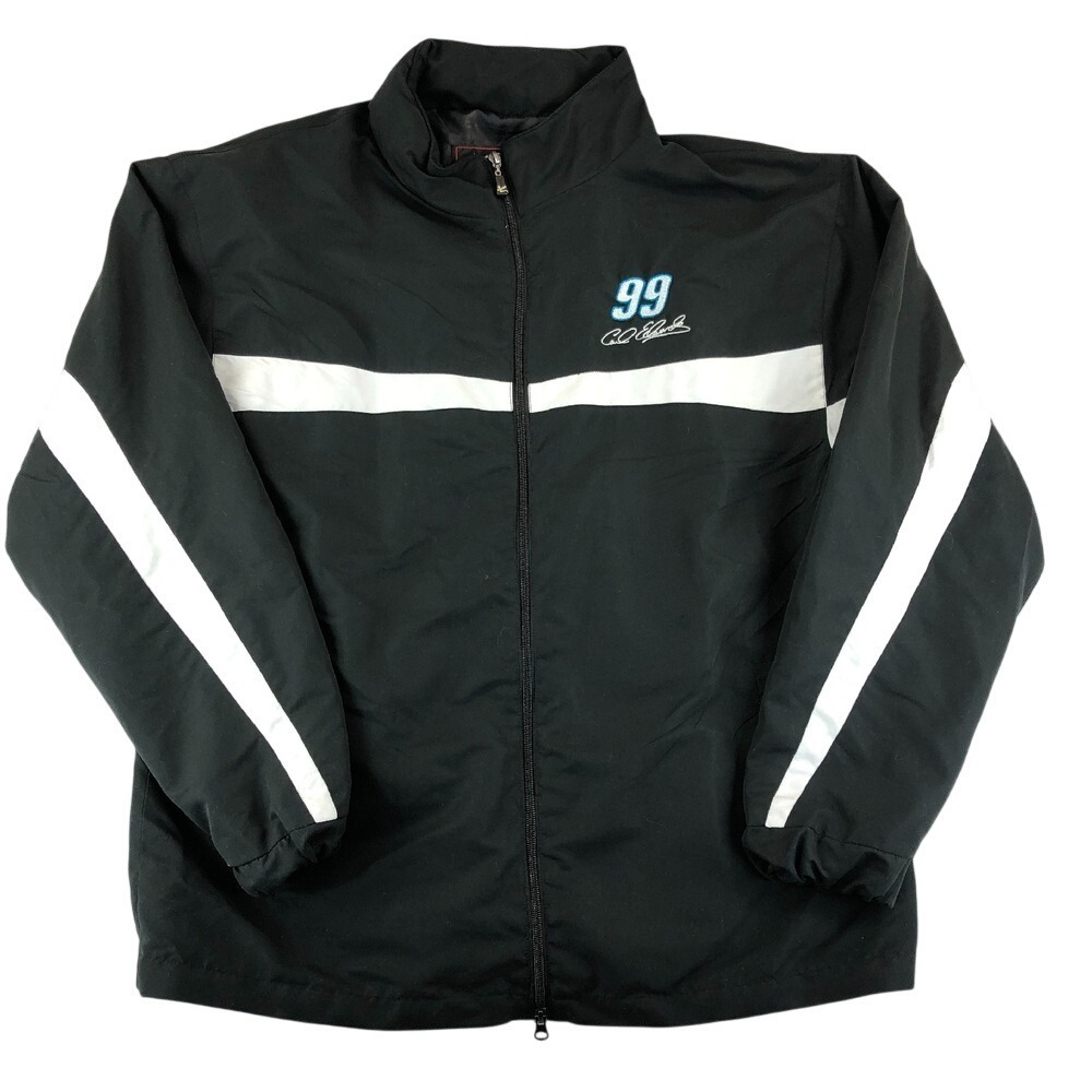 Chase Authentics NASCAR Jacket Carl Edwards 99 Racing Men Large‎ Black Hooded